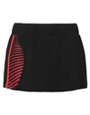 Ea7 Woman Mini Skirt Black Size Xl Polyester, Elastane In Black