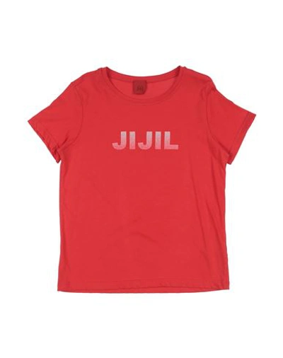 Jijil Jolie Babies'  Toddler Girl T-shirt Red Size 4 Cotton