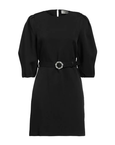 Vicolo Woman Mini Dress Black Size S Polyester, Elastane