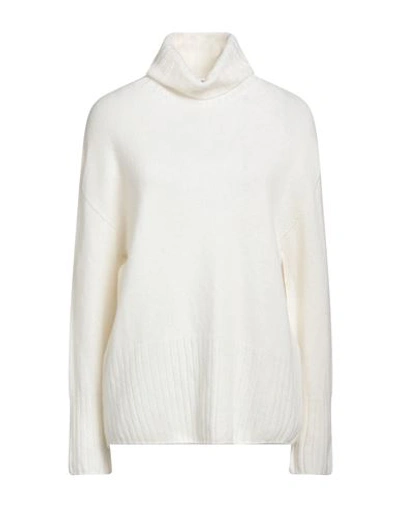 Aragona Woman Turtleneck White Size 8 Wool, Cashmere
