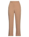 Seventy Sergio Tegon Seventy Venezia Woman Pants Camel Size 10 Polyester, Virgin Wool, Elastane In Beige