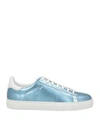 Rossignol Woman Sneakers Light Blue Size 8 Soft Leather In Blue