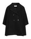 Caractere Caractère Woman Overcoat & Trench Coat Black Size S Wool