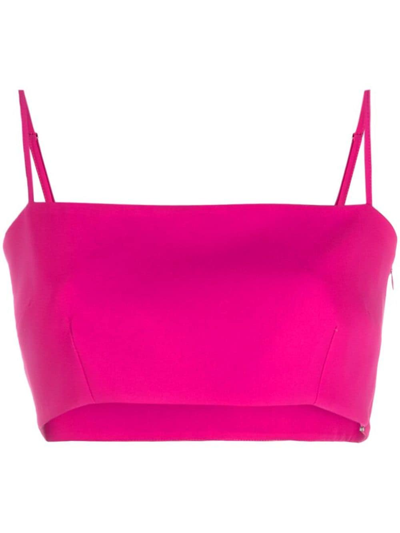 P.a.r.o.s.h Square-neck Cropped Top In Pink