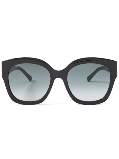 Jimmy Choo Leela Square-frame Sunglasses In Black