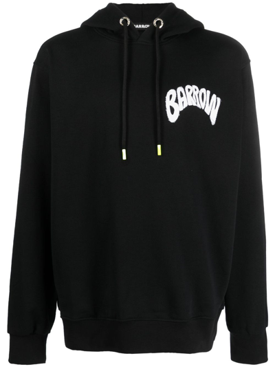 Barrow Logo-print Drawstring Hoodie In Black