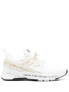 Versace Jeans Couture Dynamic Logo-strap Round-toe Sneakers In White