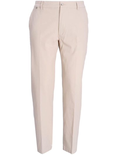 Hugo Boss Pressed-crease Tailored Trousers In Neutrals