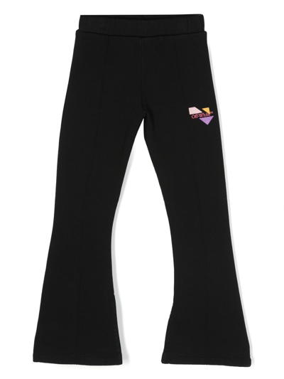 Off-white Kids' Black Trousers For Girl With Logo