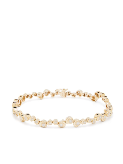 Yvonne Léon 9kt Yellow Gold Rivière Escargot Diamond Bracelet