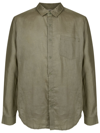 Osklen Long-sleeved Linen Shirt In Green