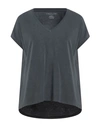Majestic Filatures Woman T-shirt Steel Grey Size 1 Cotton, Elastane