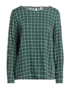 Niū Woman Top Dark Green Size Xs Viscose