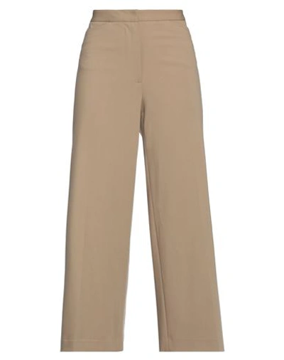 Liviana Conti Woman Pants Sand Size 6 Polyester, Viscose, Elastane In Beige