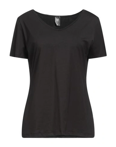 Calida Woman Undershirt Black Size L Cotton, Tencel, Elastane