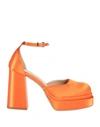 Ovye' By Cristina Lucchi Woman Pumps Orange Size 7 Textile Fibers