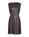 Caractere Caractère Woman Mini Dress Black Size 10 Viscose, Elastane In Brown