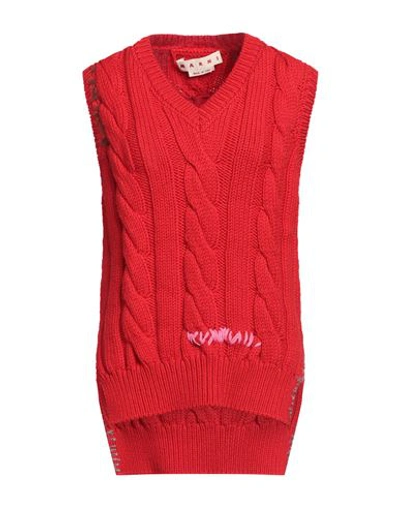 Marni Woman Sweater Red Size 6 Virgin Wool, Acrylic, Polyamide, Wool, Alpaca Wool