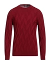 +39 Masq Man Sweater Red Size 42 Merino Wool