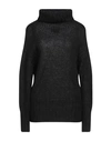 Alpha Studio Woman Turtleneck Black Size 10 Polyamide, Mohair Wool, Wool In Black