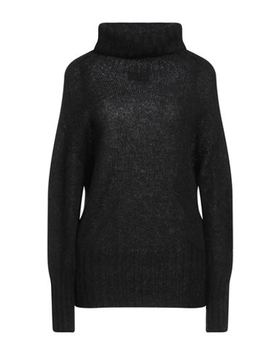 Alpha Studio Woman Turtleneck Black Size 10 Polyamide, Mohair Wool, Wool