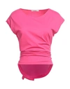 Kangra Woman T-shirt Fuchsia Size 6 Cotton, Elastane In Pink