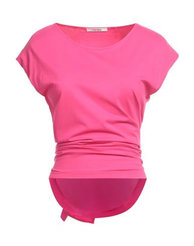 Kangra Woman T-shirt Fuchsia Size 6 Cotton, Elastane In Pink