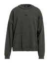 Dsquared2 Man Sweatshirt Military Green Size L Cotton, Lyocell, Elastane