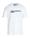 Karl Lagerfeld Jeans Klj Regular Sslv Tee Man T-shirt White Size Xl Organic Cotton