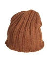 Aragona Woman Hat Tan Size Onesize Baby Alpaca Wool, Merino Wool, Polyamide In Brown