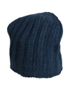 Aragona Woman Hat Navy Blue Size Onesize Baby Alpaca Wool, Merino Wool, Polyamide