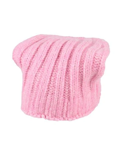 Aragona Woman Hat Pink Size Onesize Baby Alpaca Wool, Merino Wool, Polyamide In Pink