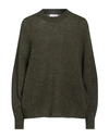Scaglione Woman Sweater Military Green Size L Merino Wool