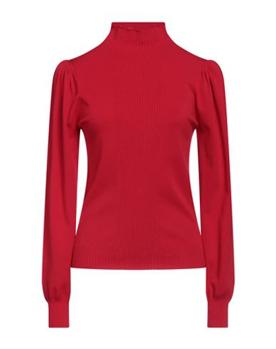 Twinset Woman Turtleneck Red Size Xs Viscose, Polyester