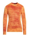 Roberto Collina Man Sweater Tomato Red Size 40 Baby Alpaca Wool, Nylon, Wool