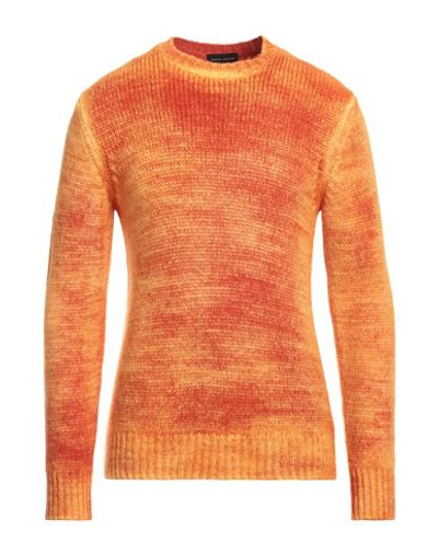 Roberto Collina Man Sweater Tomato Red Size 40 Baby Alpaca Wool, Nylon, Wool In Tomato Red