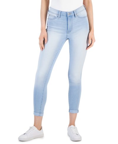 Celebrity Pink Juniors' Curvy Distressed Skinny Ankle Jeans In Summer Day