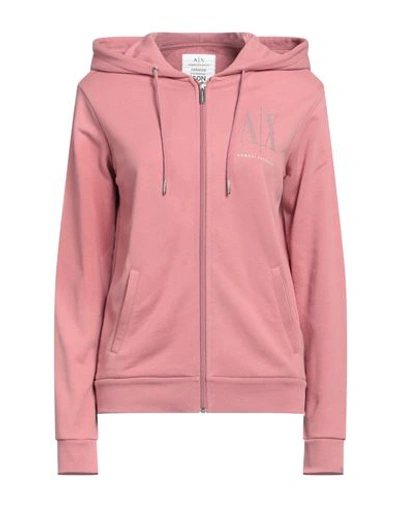 Armani Exchange Woman Sweatshirt Pink Size M Cotton In Pink