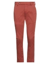 Entre Amis Man Pants Rust Size 30 Cotton, Elastane In Red