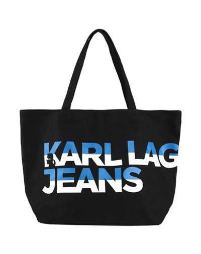 Karl Lagerfeld Jeans Ew Canvas Shopper Woman Shoulder Bag Black Size - Recycled Cotton, Cotton
