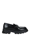 Karl Lagerfeld Woman Loafers Black Size 10 Soft Leather