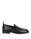 Karl Lagerfeld Woman Loafers Black Size 10 Soft Leather In Black