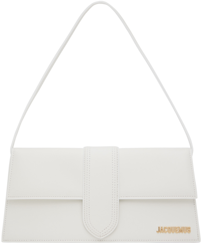 Jacquemus White Le Papier 'le Bambino Long' Bag In 100 White