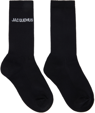 Jacquemus Black Le Papier 'les Chaussettes ' Socks In 990 Black