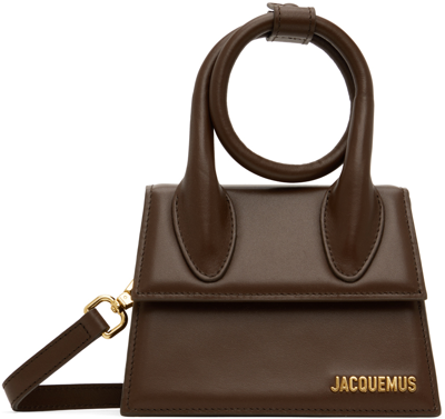 Jacquemus Brown Le Chouchou 'le Chiquito Nœud' Bag In 890 Midnight Brown
