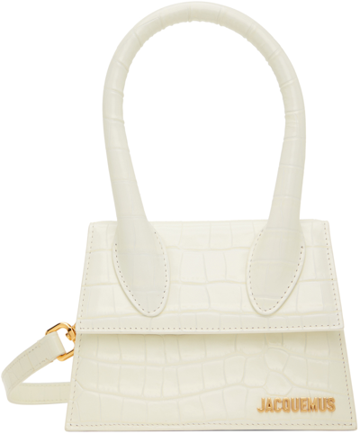 Jacquemus Off-white Le Chouchou 'le Chiquito Moyen' Bag In 120 Ivory