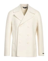 Paltò Man Coat Cream Size 42 Wool, Nylon In White