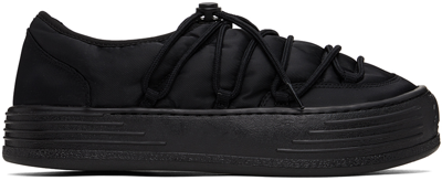 Palm Angels Black Snow Puffed Sneakers In Black/black