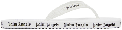 PALM ANGELS WHITE LOGO SANDALS