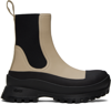 Stella Mccartney Dual-tone Trace Ankle Boots In Neutral